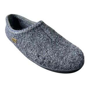 Haflinger Slippers Mens EU 44 US 11 ATB Pure Boiled Wool Clog Charcoal Gray